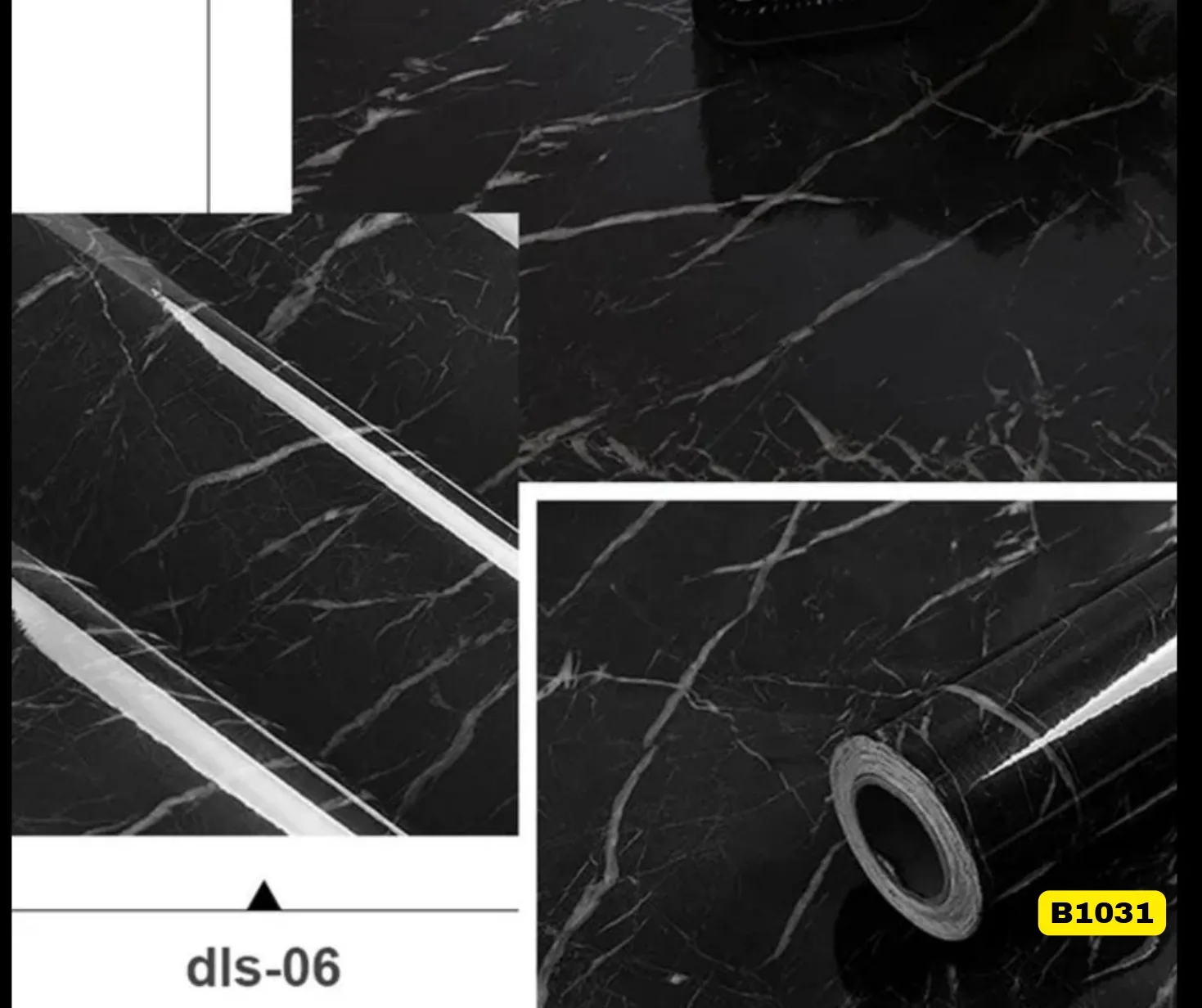 Black Marble Contact Paper