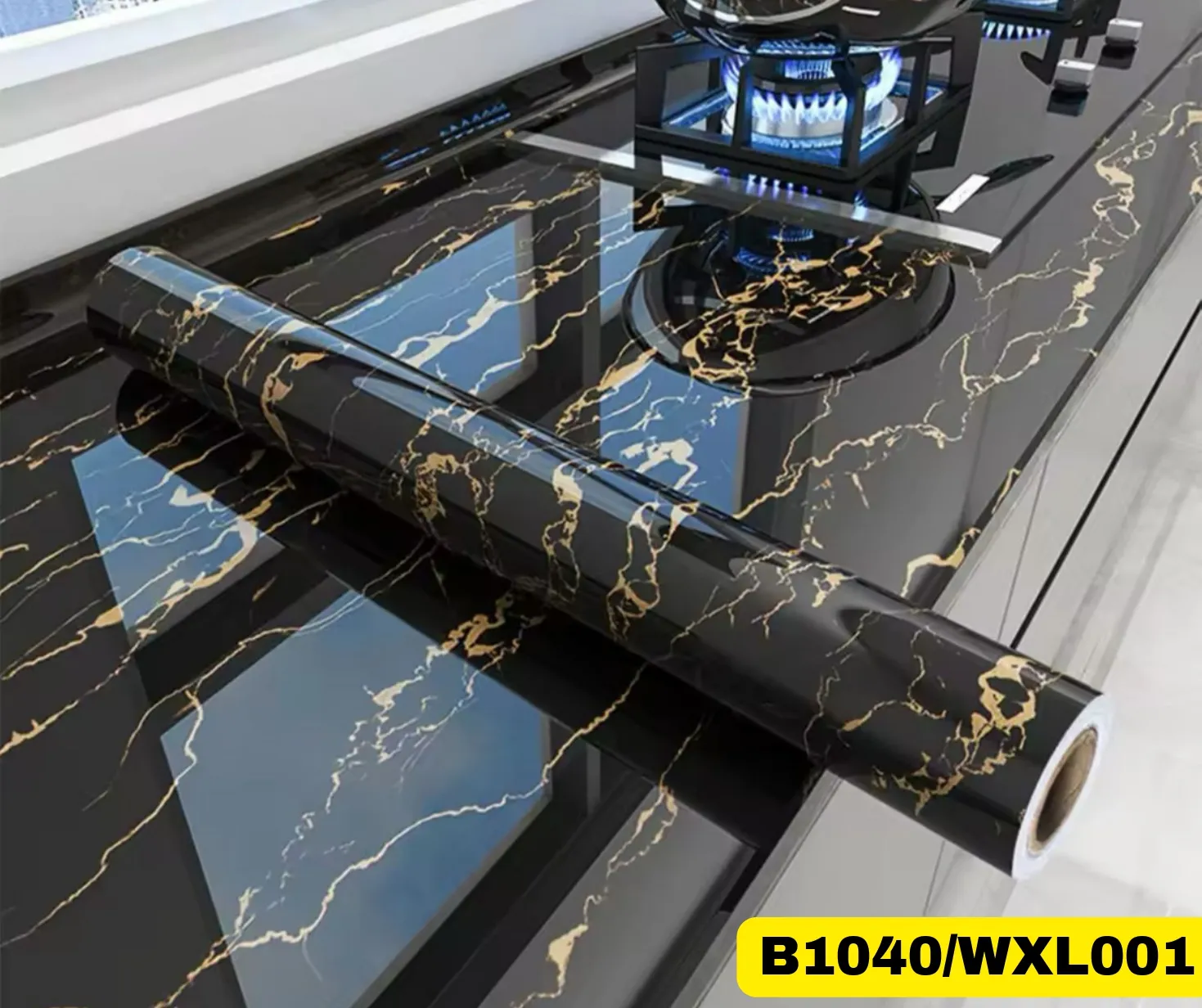 Black and Gold Contact Paper