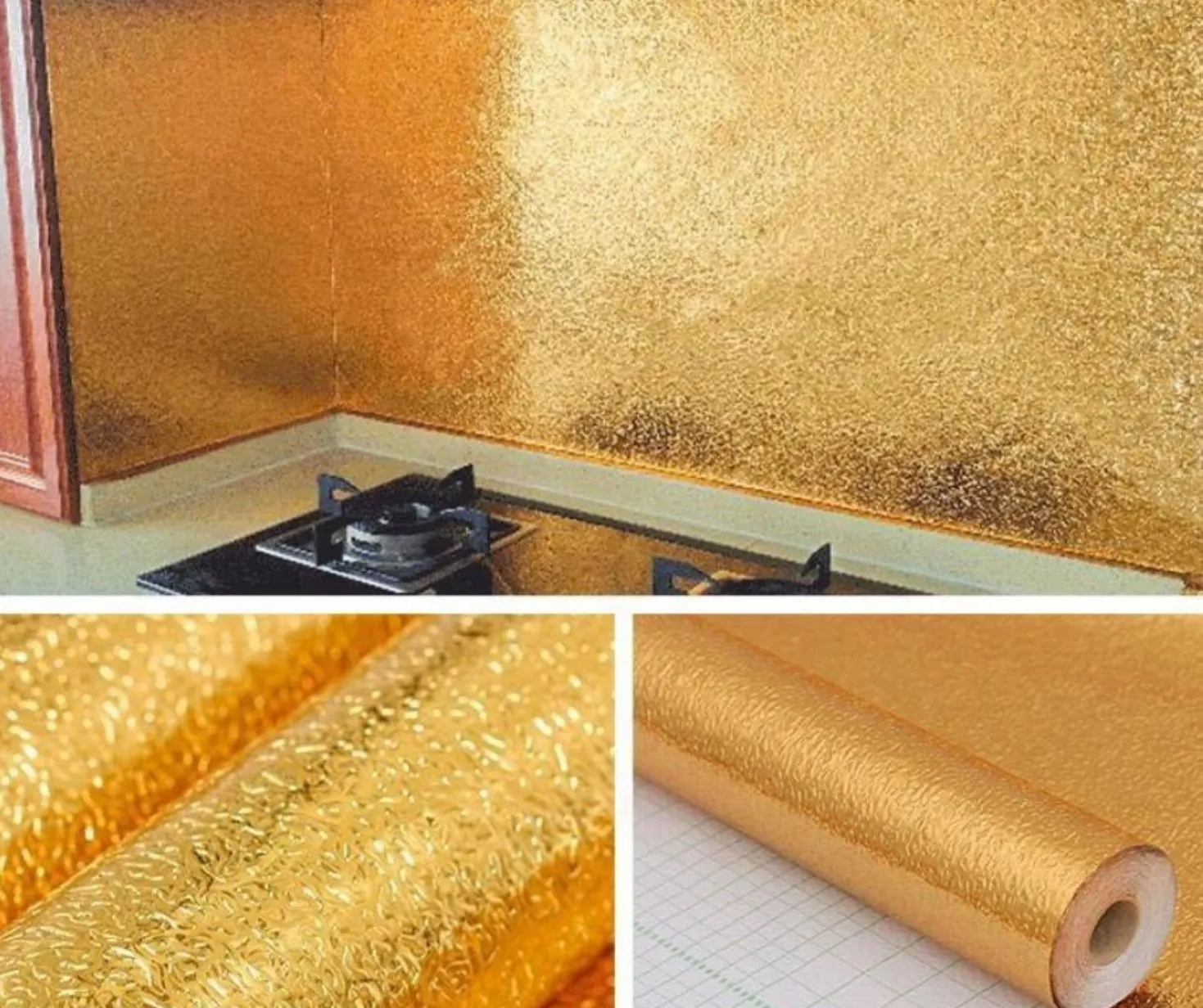 Gold Aluminum Contact Paper