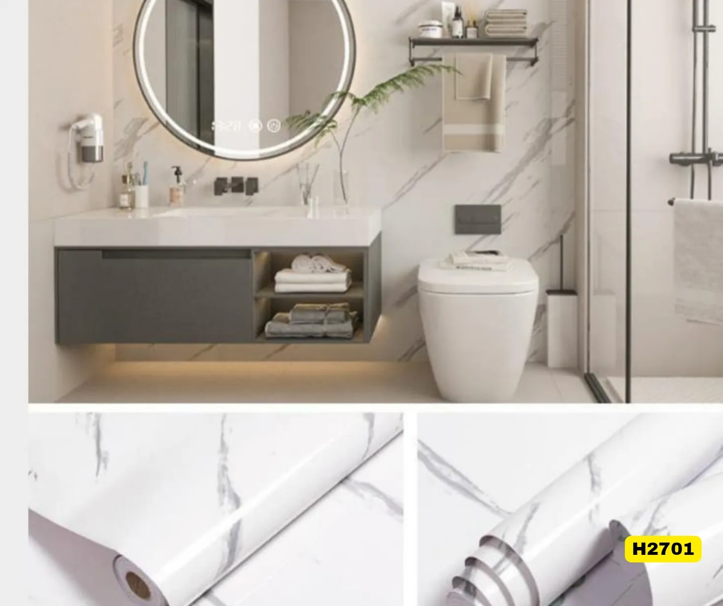 White and Grey Contact Paper