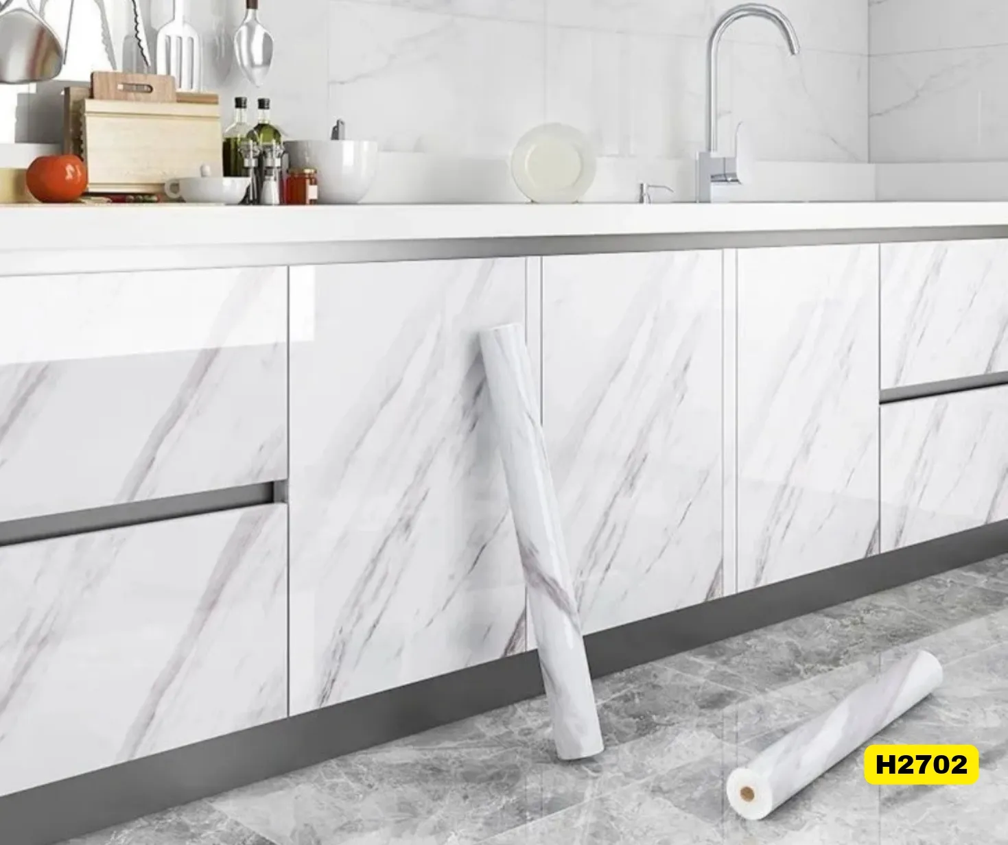 White and Grey Contact Paper